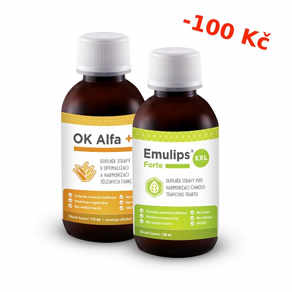 OK Alfa plus 115 ml + Emulips Forte XXL 120 ml