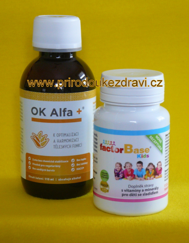 OK Alfa plus 115 ml + Factor Base Kids 60 ks