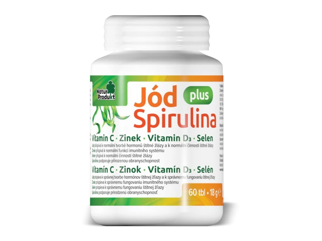 Naturprodukt Jód plus Spirulina + Zinek + Selen 60 tbl.